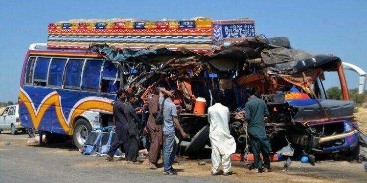 Indus Highway bus-truck incident results in 11 fatalities and 13 injuries
