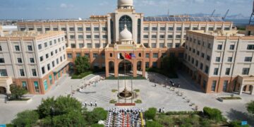 Flag-raising ceremony to commemorate the 73rd anniversary of the founding of the People’s Republic of China at Pakistan’s Gwadar Port