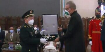 Minister of National Defense China conferred Nishan-e-Imtiaz (Military) by President Alvi