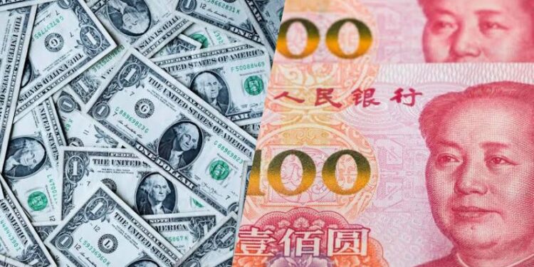Chinese yuan strengthens to 7.1506 against USD Monday