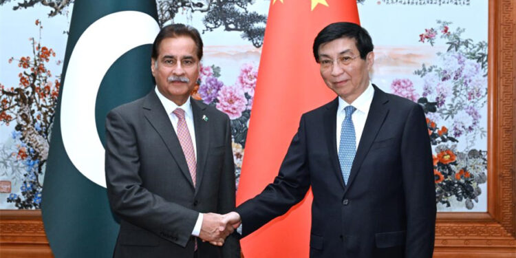 Speaker of National Assembly of Pakistan meets with Wang Huning to Boost Strategic China-Pakistan Partnership