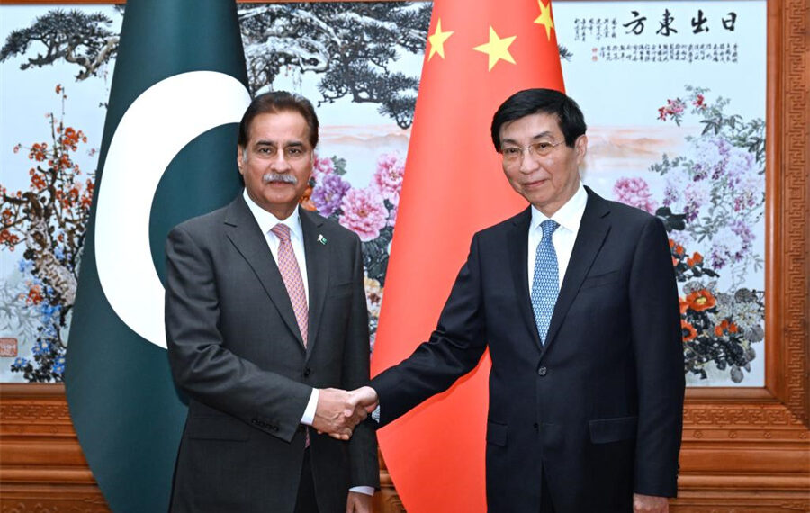 Speaker of National Assembly of Pakistan meets with Wang Huning to Boost Strategic China-Pakistan Partnership