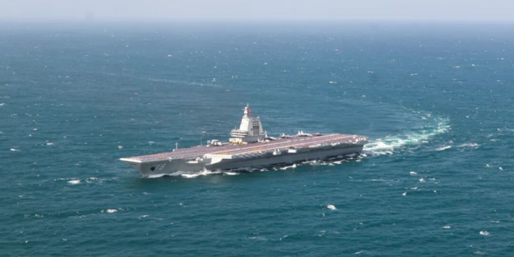 Defense Ministry confirms aircraft carrier Fujian’s northward transit through Taiwan Straits, says sea trials progressing smoothly