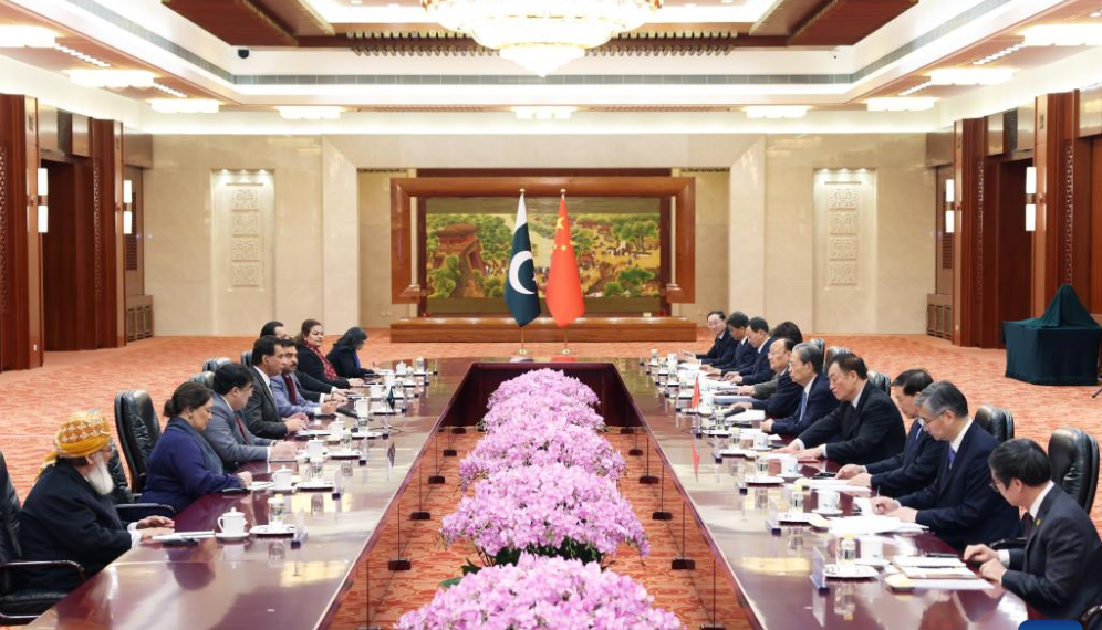 China’s top legislator holds talks with speaker of National Assembly of Pakistan