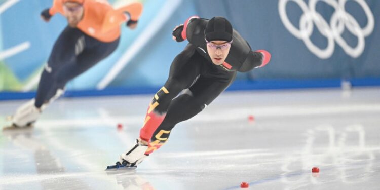 China’s Ning Zhongyan clinches 1,500m speed skating gold with new Olympic record