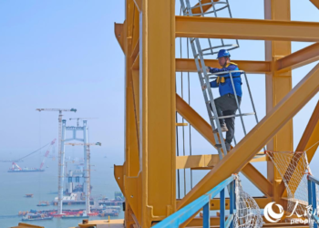 New Year on the Frontlines: Post-2000 generation workers stack ‘building blocks’ near the Taiwan Straits