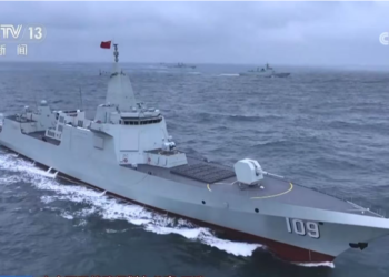 China’s Type 055 destroyers Hull 109, 110 make debut in official media report