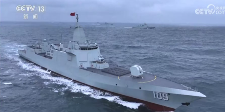 China’s Type 055 destroyers Hull 109, 110 make debut in official media report