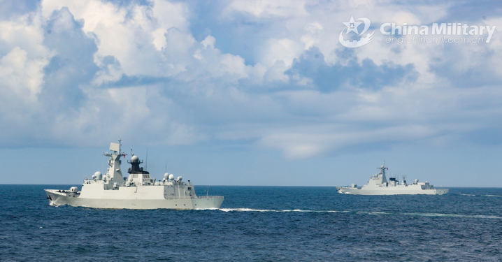 PLA Southern Theater Command conducts combat-readiness patrols in territorial waters and airspace of China’s Huangyan Dao and surrounding areas