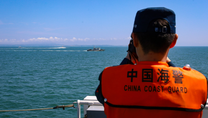 China Coast Guard takes lawful measures against an illegal landing by Philippine crew on Tiexian Jiao