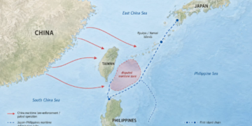 China Coast Guard conducts routine law-enforcement patrols in the waters East of China’s Taiwan island